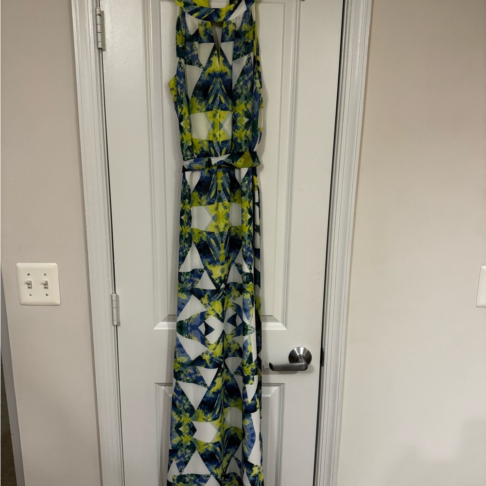 Vince Camuto Geometric Print Maxi Dress